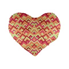 Trendy Chic Modern Chevron Pattern Standard 16  Premium Heart Shape Cushions by GardenOfOphir