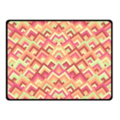 Trendy Chic Modern Chevron Pattern Two Sides Fleece Blanket (small) by GardenOfOphir