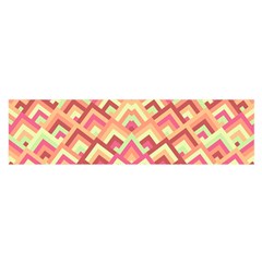 Trendy Chic Modern Chevron Pattern Oblong Satin Scarf (16  X 60 ) by GardenOfOphir