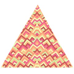 Trendy Chic Modern Chevron Pattern Wooden Puzzle Triangle by GardenOfOphir