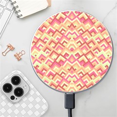 Trendy Chic Modern Chevron Pattern Wireless Fast Charger(white) by GardenOfOphir