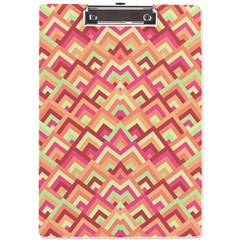 Trendy Chic Modern Chevron Pattern A4 Acrylic Clipboard by GardenOfOphir