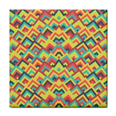 Trendy Chic Modern Chevron Pattern Tile Coaster by GardenOfOphir