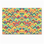 Trendy Chic Modern Chevron Pattern Postcards 5  x 7  (Pkg of 10) Front