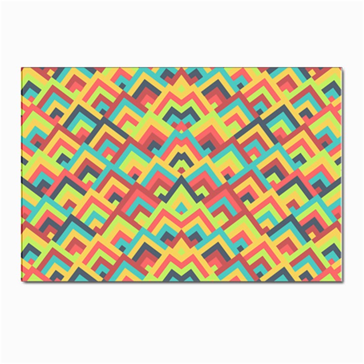 Trendy Chic Modern Chevron Pattern Postcards 5  x 7  (Pkg of 10)