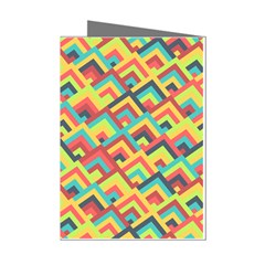 Trendy Chic Modern Chevron Pattern Mini Greeting Cards (pkg Of 8)