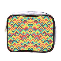 Trendy Chic Modern Chevron Pattern Mini Toiletries Bag (one Side) by GardenOfOphir