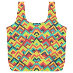 Trendy Chic Modern Chevron Pattern Full Print Recycle Bag (xl) by GardenOfOphir