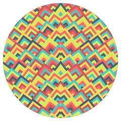 Trendy Chic Modern Chevron Pattern Round Trivet by GardenOfOphir