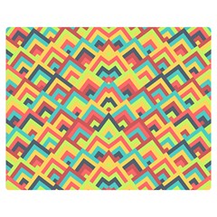 Trendy Chic Modern Chevron Pattern Premium Plush Fleece Blanket (medium) by GardenOfOphir