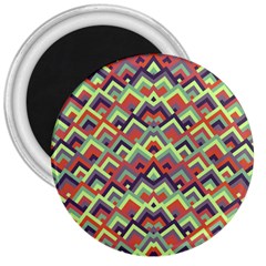 Trendy Chic Modern Chevron Pattern 3  Magnets by GardenOfOphir