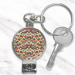 Trendy Chic Modern Chevron Pattern Nail Clippers Key Chain by GardenOfOphir