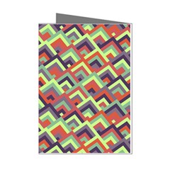 Trendy Chic Modern Chevron Pattern Mini Greeting Cards (pkg Of 8) by GardenOfOphir