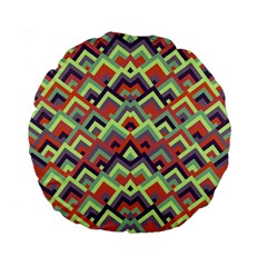 Trendy Chic Modern Chevron Pattern Standard 15  Premium Round Cushions by GardenOfOphir