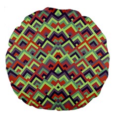 Trendy Chic Modern Chevron Pattern Large 18  Premium Round Cushions by GardenOfOphir