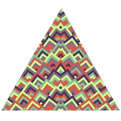 Trendy Chic Modern Chevron Pattern Wooden Puzzle Triangle by GardenOfOphir