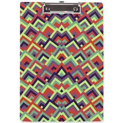 Trendy Chic Modern Chevron Pattern A4 Acrylic Clipboard by GardenOfOphir