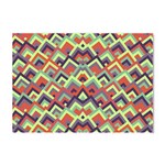 Trendy Chic Modern Chevron Pattern Crystal Sticker (A4) Front