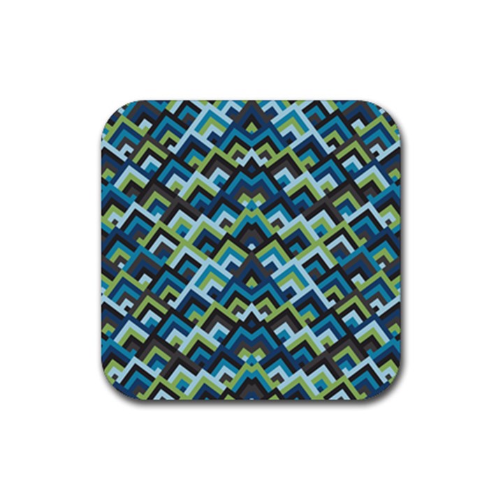 Trendy Chic Modern Chevron Pattern Rubber Coaster (Square)