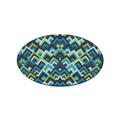 Trendy Chic Modern Chevron Pattern Sticker (Oval)