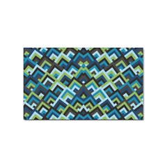 Trendy Chic Modern Chevron Pattern Sticker (rectangular) by GardenOfOphir