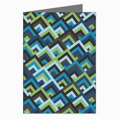 Trendy Chic Modern Chevron Pattern Greeting Cards (pkg Of 8) by GardenOfOphir