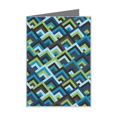 Trendy Chic Modern Chevron Pattern Mini Greeting Card by GardenOfOphir