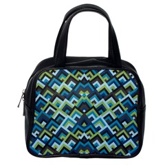 Trendy Chic Modern Chevron Pattern Classic Handbag (One Side)