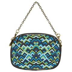 Trendy Chic Modern Chevron Pattern Chain Purse (two Sides) by GardenOfOphir