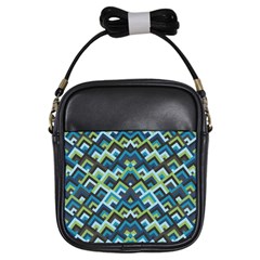 Trendy Chic Modern Chevron Pattern Girls Sling Bag