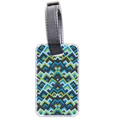 Trendy Chic Modern Chevron Pattern Luggage Tag (two sides)