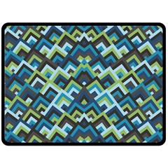 Trendy Chic Modern Chevron Pattern Two Sides Fleece Blanket (Large)