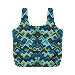 Trendy Chic Modern Chevron Pattern Full Print Recycle Bag (M)