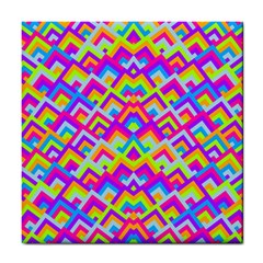 Colorful Trendy Chic Modern Chevron Pattern Tile Coaster by GardenOfOphir