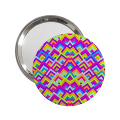 Colorful Trendy Chic Modern Chevron Pattern 2 25  Handbag Mirrors by GardenOfOphir