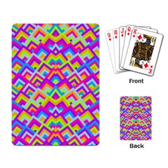 Colorful Trendy Chic Modern Chevron Pattern Playing Cards Single Design (rectangle) by GardenOfOphir