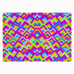 Colorful Trendy Chic Modern Chevron Pattern Large Glasses Cloth by GardenOfOphir