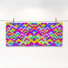 Colorful Trendy Chic Modern Chevron Pattern Hand Towel by GardenOfOphir