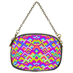 Colorful Trendy Chic Modern Chevron Pattern Chain Purse (one Side) by GardenOfOphir