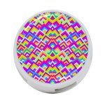 Colorful Trendy Chic Modern Chevron Pattern 4-Port USB Hub (Two Sides) Front