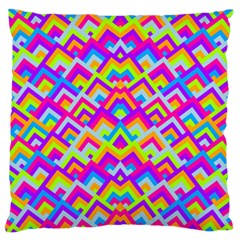 Colorful Trendy Chic Modern Chevron Pattern Large Cushion Case (two Sides) by GardenOfOphir