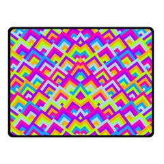 Colorful Trendy Chic Modern Chevron Pattern Two Sides Fleece Blanket (small) by GardenOfOphir