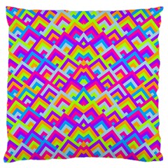 Colorful Trendy Chic Modern Chevron Pattern Standard Premium Plush Fleece Cushion Case (two Sides) by GardenOfOphir