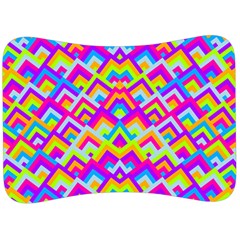 Colorful Trendy Chic Modern Chevron Pattern Velour Seat Head Rest Cushion by GardenOfOphir