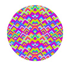 Colorful Trendy Chic Modern Chevron Pattern Mini Round Pill Box by GardenOfOphir