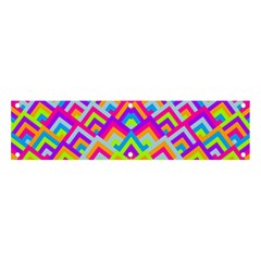 Colorful Trendy Chic Modern Chevron Pattern Banner And Sign 4  X 1  by GardenOfOphir