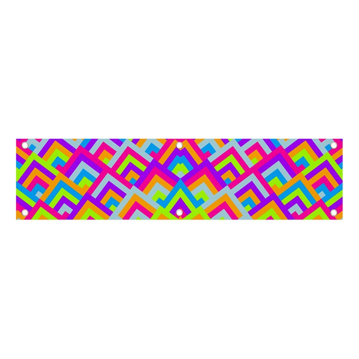 Colorful Trendy Chic Modern Chevron Pattern Banner and Sign 4  x 1 