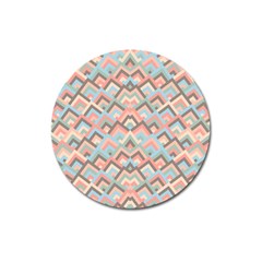 Trendy Chic Modern Chevron Pattern Magnet 3  (round) by GardenOfOphir