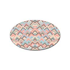 Trendy Chic Modern Chevron Pattern Sticker Oval (10 Pack) by GardenOfOphir