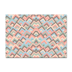 Trendy Chic Modern Chevron Pattern Sticker A4 (10 Pack)